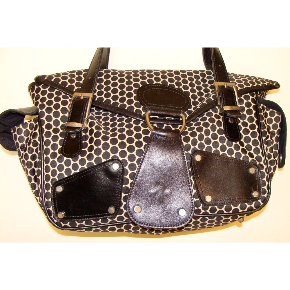 MIA BOSSI MARIA BLACK DIAPER LARGE BAG PURSE